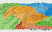 Political Shades Panoramic Map of Bokeo