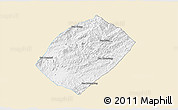 Classic Style 3D Map of Pha Oudom, single color outside