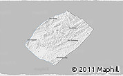 Gray 3D Map of Pha Oudom, single color outside