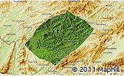 Satellite 3D Map of Pha Oudom, physical outside