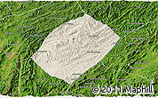Shaded Relief 3D Map of Pha Oudom, satellite outside