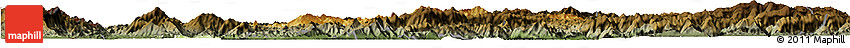 Physical Horizon Map of Pha Oudom, darken