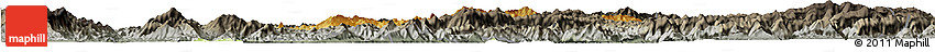 Physical Horizon Map of Pha Oudom, darken, semi-desaturated