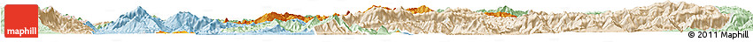 Political Horizon Map of Pha Oudom, lighten