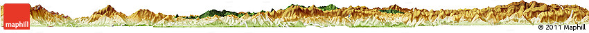 Satellite Horizon Map of Pha Oudom, physical outside