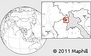 Blank Location Map of Pha Oudom, highlighted country, highlighted parent region