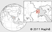 Blank Location Map of Pha Oudom, highlighted country