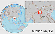 Gray Location Map of Pha Oudom, highlighted parent region