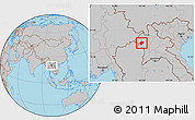 Gray Location Map of Pha Oudom