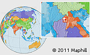 Political Location Map of Pha Oudom, highlighted parent region