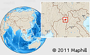 Shaded Relief Location Map of Pha Oudom, highlighted parent region