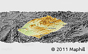 Physical Panoramic Map of Pha Oudom, darken, desaturated