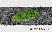 Satellite Panoramic Map of Pha Oudom, desaturated