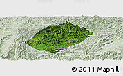 Satellite Panoramic Map of Pha Oudom, lighten