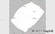 Gray Simple Map of Pha Oudom, cropped outside