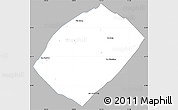 Gray Simple Map of Pha Oudom, single color outside