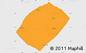 Political Simple Map of Pha Oudom, single color outside