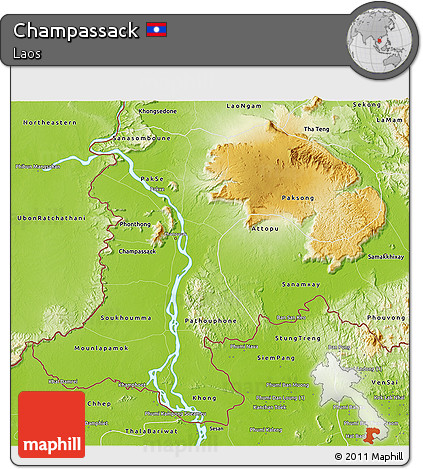 Physical 3D Map of Champassack