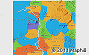 Political 3D Map of Champassack