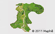 Satellite 3D Map of Champassack, cropped outside