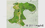 Satellite 3D Map of Champassack, lighten