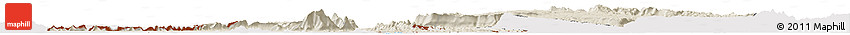 Shaded Relief Horizon Map of Champassack, cropped outside