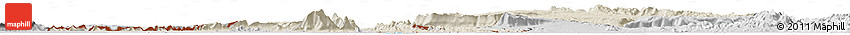 Shaded Relief Horizon Map of Champassack, desaturated
