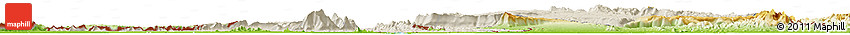 Shaded Relief Horizon Map of Champassack, physical outside