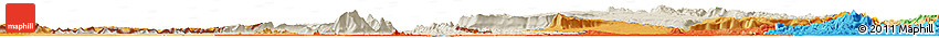 Shaded Relief Horizon Map of Champassack, political shades outside