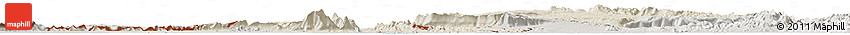 Shaded Relief Horizon Map of Champassack, semi-desaturated
