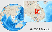 Shaded Relief Location Map of Champassack