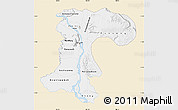 Classic Style Map of Champassack, single color outside
