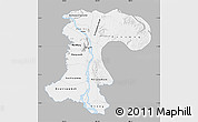 Gray Map of Champassack, single color outside