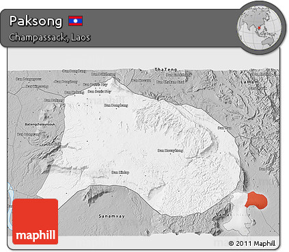 Gray 3D Map of Paksong