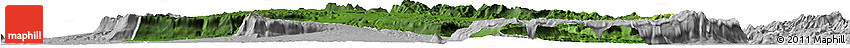 Satellite Horizon Map of Paksong, lighten, desaturated
