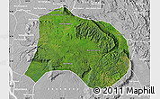 Satellite Map of Paksong, lighten, desaturated