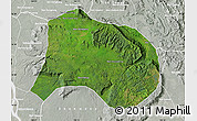Satellite Map of Paksong, lighten, semi-desaturated