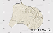Shaded Relief Map of Paksong, cropped outside