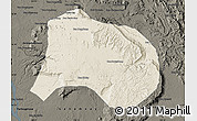 Shaded Relief Map of Paksong, darken