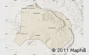 Shaded Relief Map of Paksong, lighten