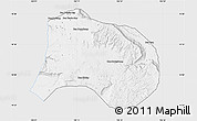 Silver Style Map of Paksong, single color outside