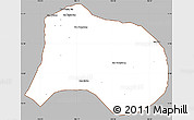 Gray Simple Map of Paksong, cropped outside