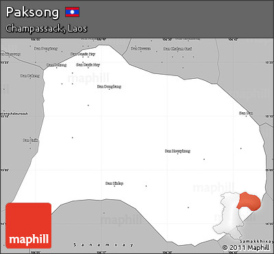 Gray Simple Map of Paksong