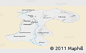 Classic Style Panoramic Map of Champassack, single color outside