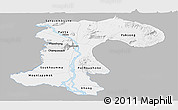 Gray Panoramic Map of Champassack, single color outside