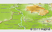 Physical Panoramic Map of Champassack