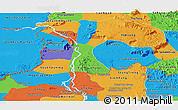 Political Panoramic Map of Champassack