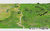 Satellite Panoramic Map of Champassack