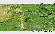 Satellite Panoramic Map of Champassack