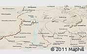 Shaded Relief Panoramic Map of Champassack